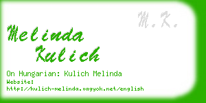 melinda kulich business card